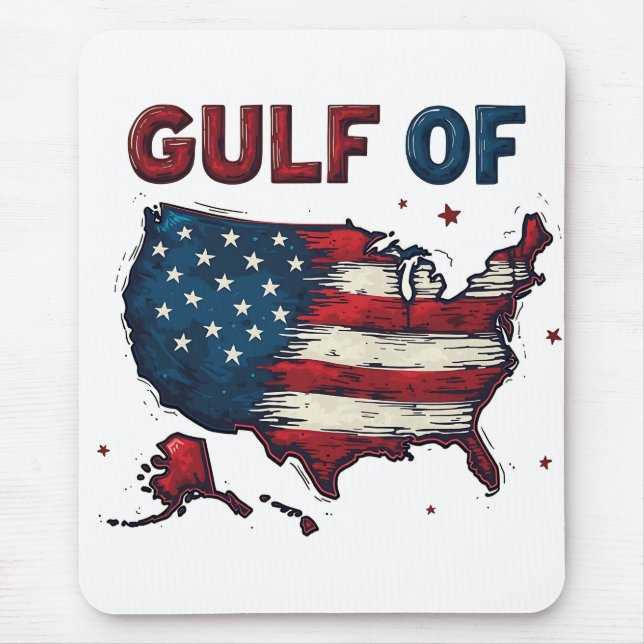 Mousepad Golfo da América Mapa Trump EUA Golfo do México (Frente)