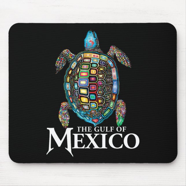 Mousepad Golfo De Tartaruga Do Mar Retro No México Nunca Es (Frente)