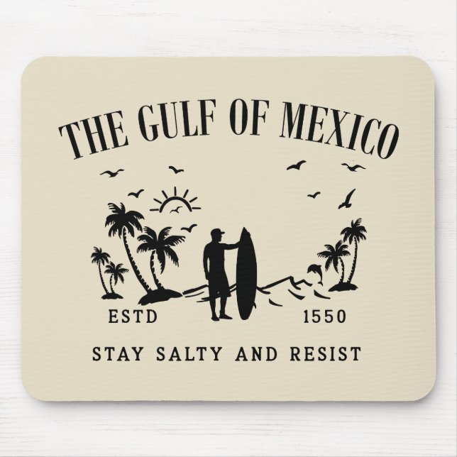 Mousepad Golfo do México ficam salgados e resistem (Frente)
