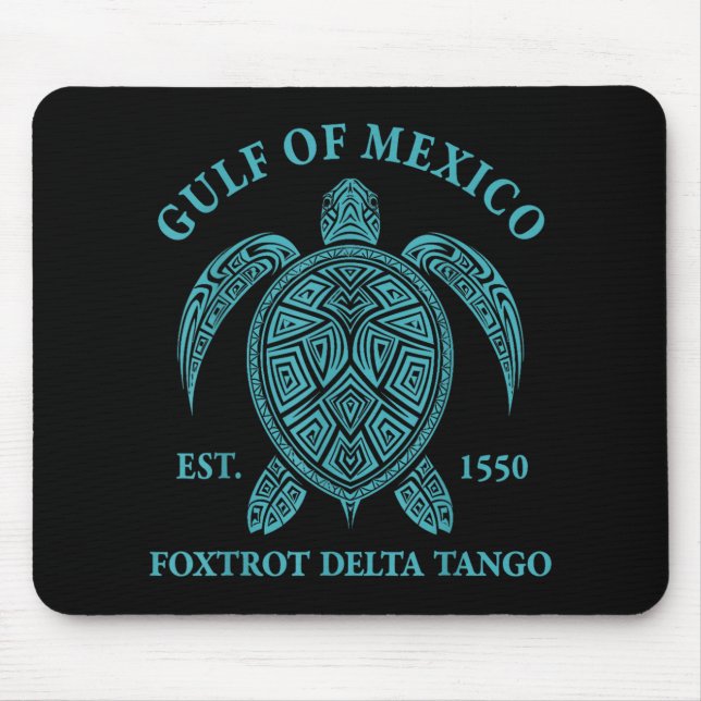 Mousepad Golfo Do México Tartaruga Foxtrot Delta Tango Est  (Frente)