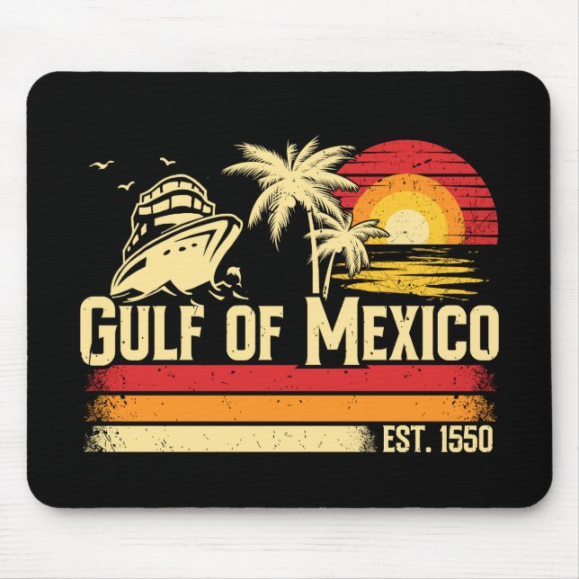 Mousepad Golfo do México: Vintagem salgada (Frente)