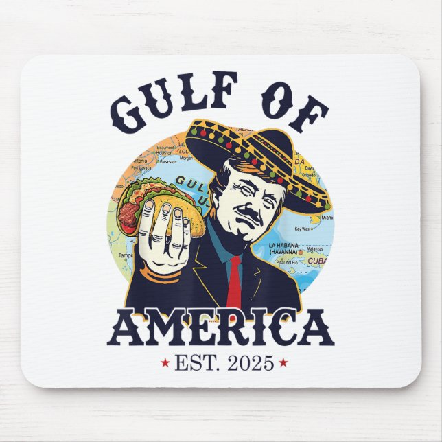 Mousepad Golfo Dos Eua 2025 Flag Vintage America (Frente)