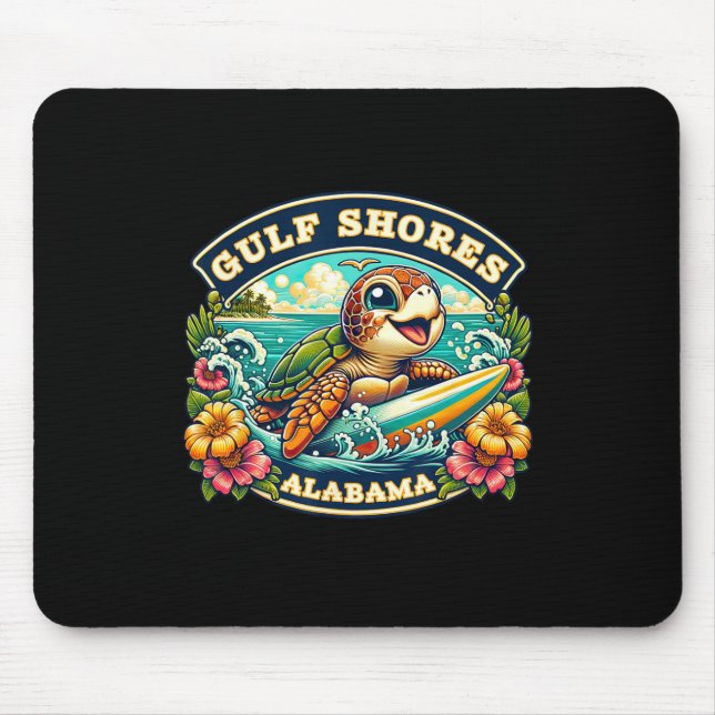 Mousepad Golfo Pérsico Alabyma Tartaruga-do-mar (Frente)