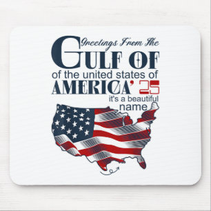 Mousepad Golfo Retro Da América Dos Eua Funny Golfo Do Méxi