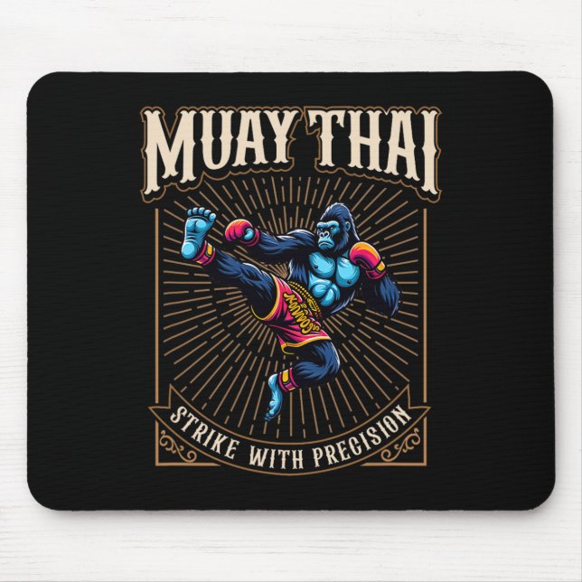 Mousepad Golpeie com Precisão - Chute de Gorila Muay Thai L (Frente)