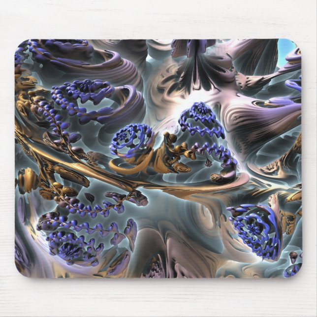 Mousepad Goma de Goma de Arte Fractal (Frente)