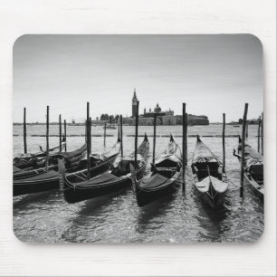 Mousepad Gondolas em Veneza a preto e branco