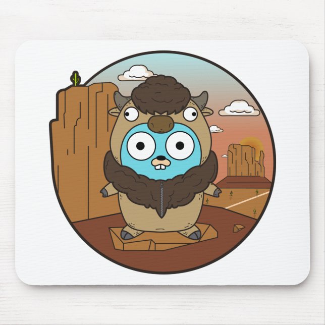 Mousepad Gopher do búfalo no deserto (Frente)