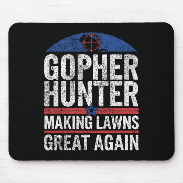 Mousepad Gopher Hunter Fazer Lawns Excelente I Gopher Hunti (Frente)