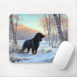 Mousepad Gordon Setter Deixe-O Neve Natal