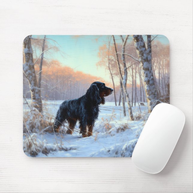 Mousepad Gordon Setter Deixe-O Neve Natal (Com mouse)