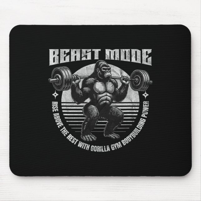 Mousepad Gorila Levanta Haltere - Fitness (Frente)