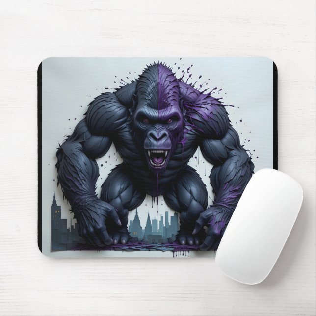 Mousepad Gorilla Duality Portrait (Com mouse)