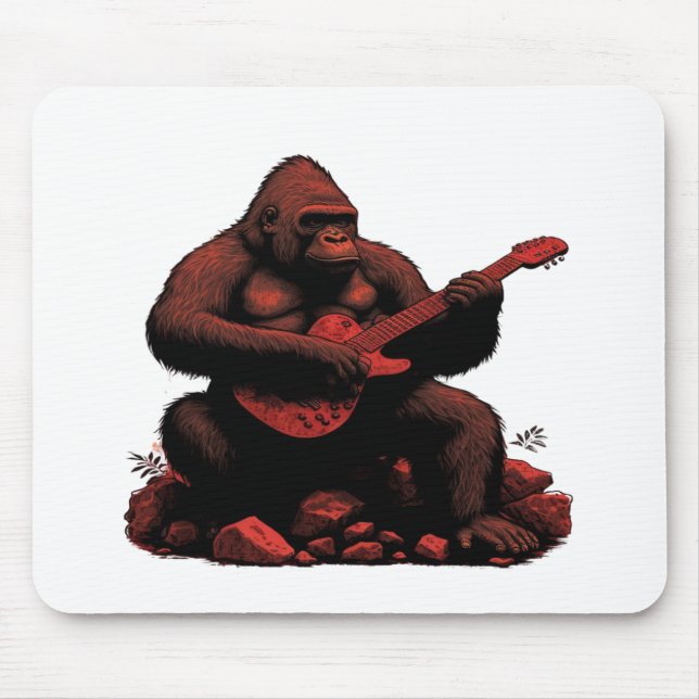 Mousepad Gorilla Tocando Violão (Frente)
