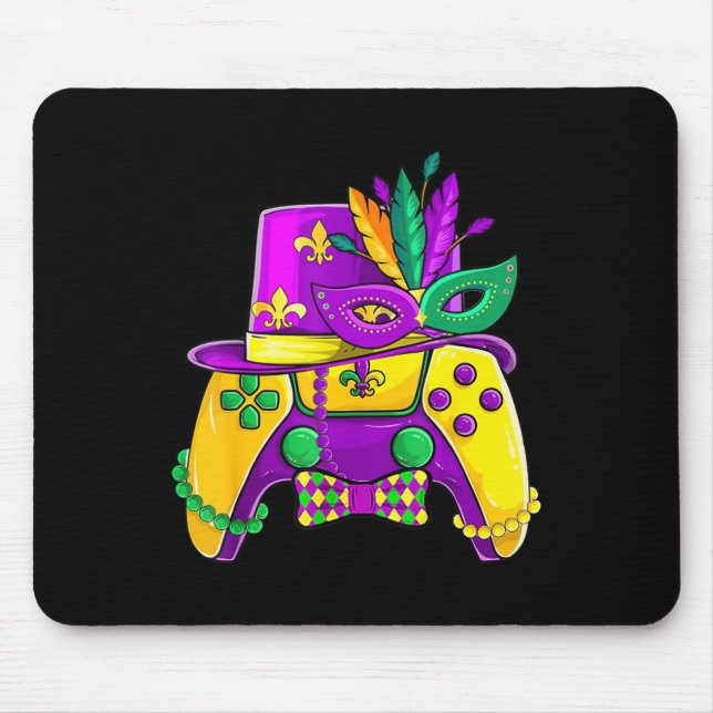 Mousepad Gorro de Jester de Controle de Videogame de Carnav (Frente)