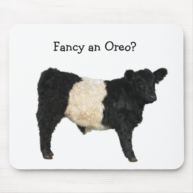 Mousepad Goste de um Oreo? Vaca cercada de Galloway (Frente)