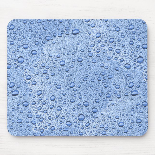 Mousepad Gotas de água azul (Frente)
