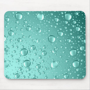 Mousepad Gotas de chuva Abstrato verde-lacrimogêneo