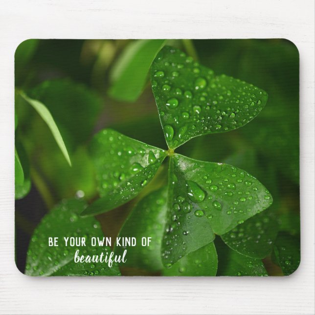 Mousepad gotas de chuva em shamrock (Frente)