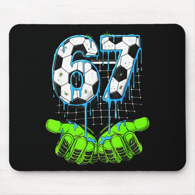 Mousepad Goteira de Futebol 67 Seis Sete Meme Divertido Gen (Frente)