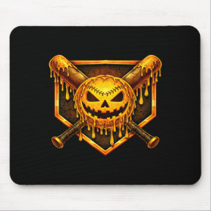 Mousepad Gotejamento de beisebol abóbora assustador fantasm