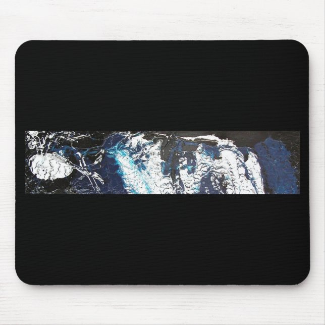 Mousepad Gotejamento Preto Azul (Frente)