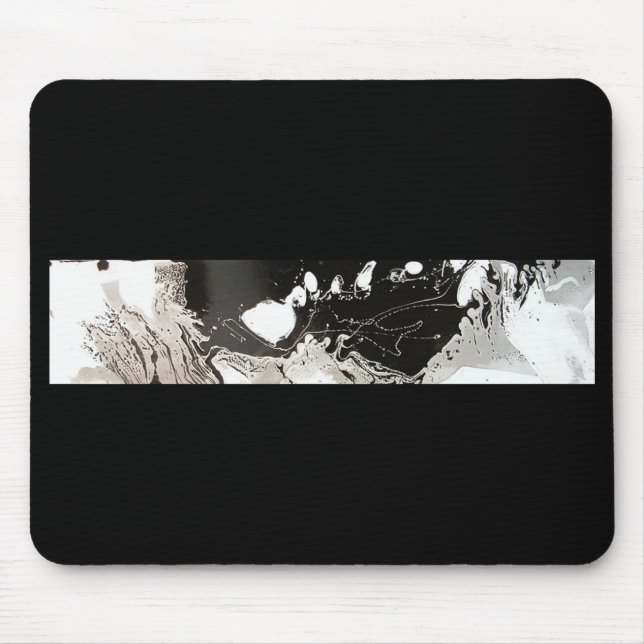 Mousepad Gotejamento Preto Prata (Frente)