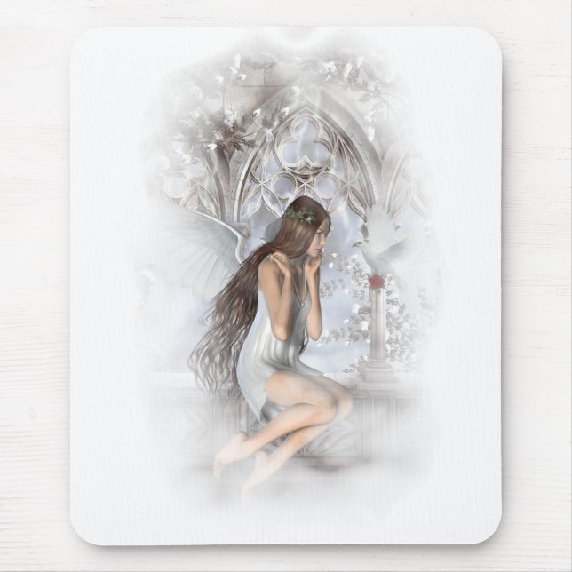 Mousepad Gothic Angel e sua pomba Vignette (Frente)