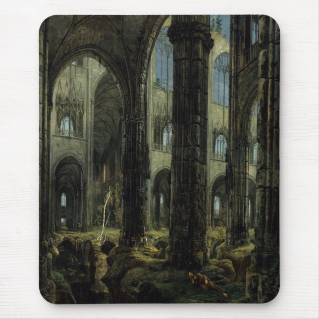 Mousepad Gótica Church Ruins (por Carl Blechen) (Frente)