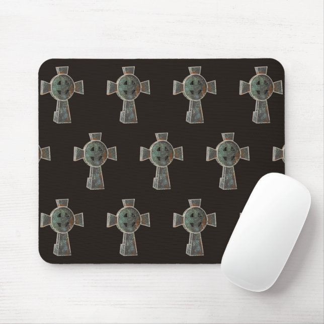 Mousepad Gótica Halloween Graveyard Headstone Cross Drake (Com mouse)