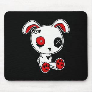 Mousepad Gótico Bunny Lazy Halloween Figurume Assustador Gó