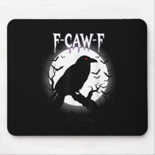 Mousepad Gótico Corvo F-caw-f Lua Tee Halloween
