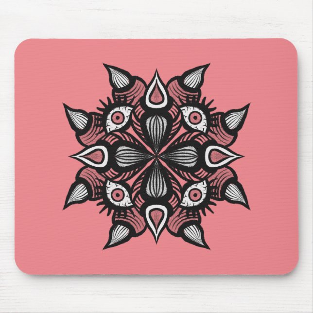 Mousepad Gótico de pastel, bruxa-monstro assustadora (Frente)