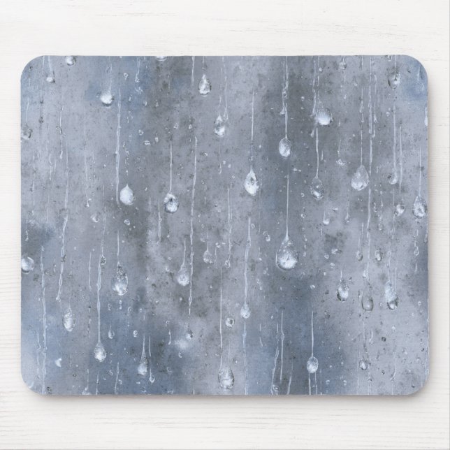 Mousepad Gotículas Azuis de Chuva (Frente)