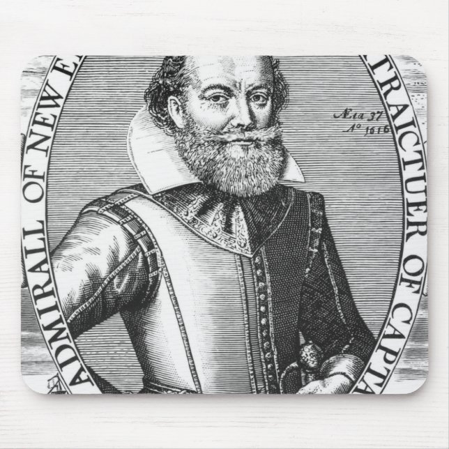 Mousepad Governador do capitão John Smith ø de Virgínia (Frente)