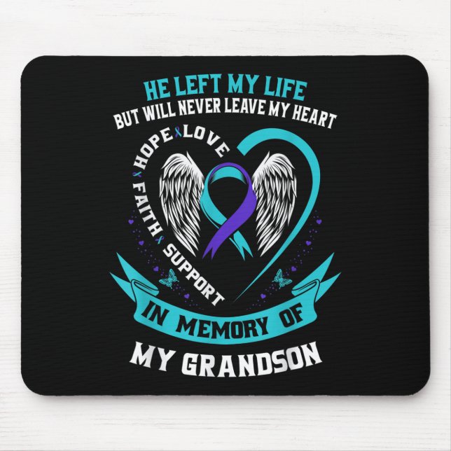 Mousepad Gra Memorial de Prevenção de Sensibilização Contra (Frente)