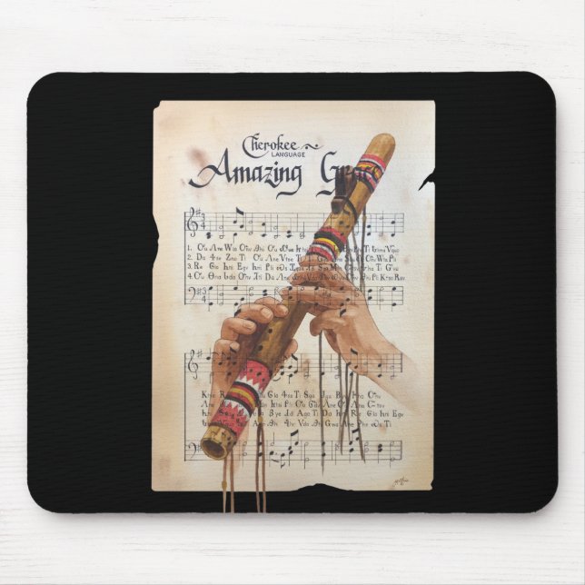 Mousepad Graça incrível na língua Cherokee (Frente)