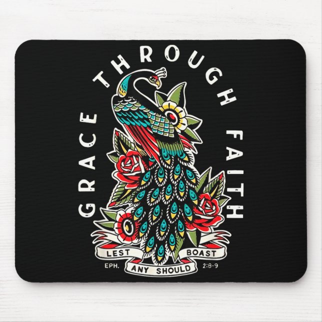 Mousepad Grace Through Faith Lest Any Should Boast Pea Chri (Frente)