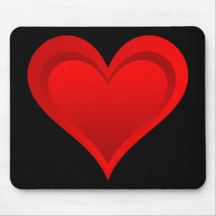 Mousepad Gradações VERMELHO AMOR CORAÇÃO + texto e ideias