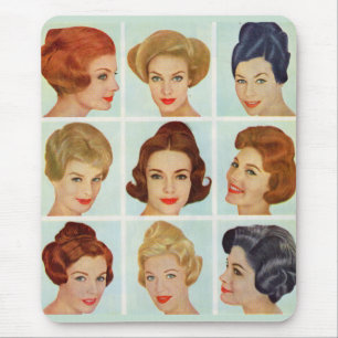 Mousepad grade dos penteados dos anos 60