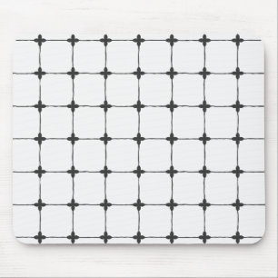 Mousepad Grade Neutra Minimalista Preto e Branco