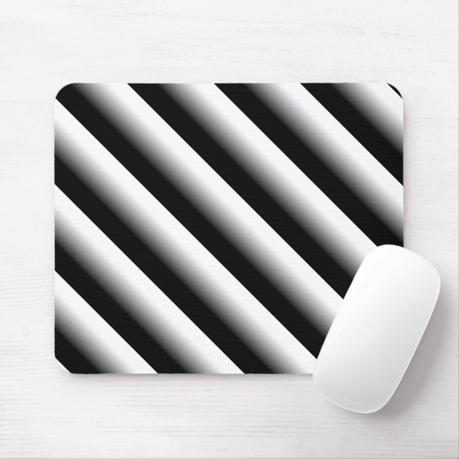 Mousepad Gradiente 3D, preto, cinzento e branco (Com mouse)
