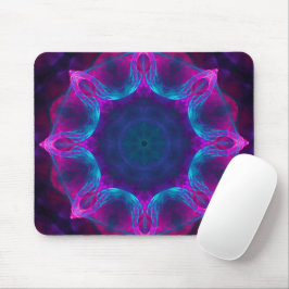 Mousepad Gradiente de Caleidoscópio Escuro e Azul Neon
