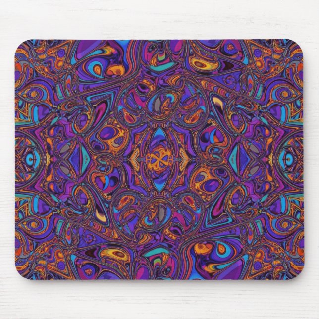 Mousepad Gradiente de Cor Dinâmico Mosaico Abstrato (Frente)