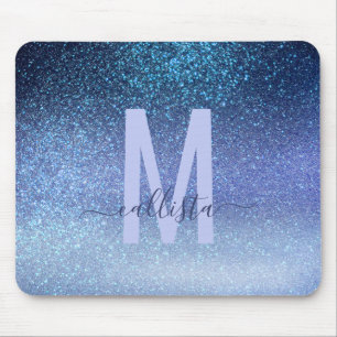 Mousepad Gradiente de Mão Azul Tripla da marinho Pastel Azu