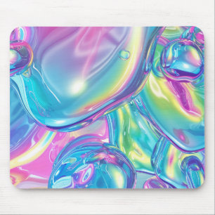 Mousepad Gradiente de Metal Líquido Holográfico Aura Estéti