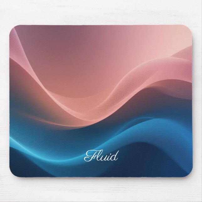 Mousepad Gradiente de Onda abstrato (Frente)