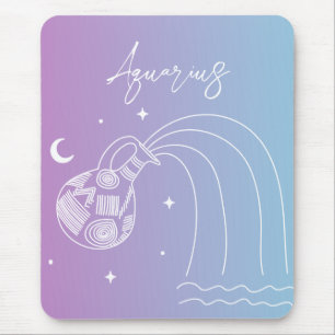 Mousepad Gradiente de signo de estrela do horóscopo aquátic