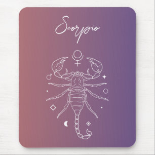 Mousepad Gradiente de sinal de estrela do horóscopo Scorpio
