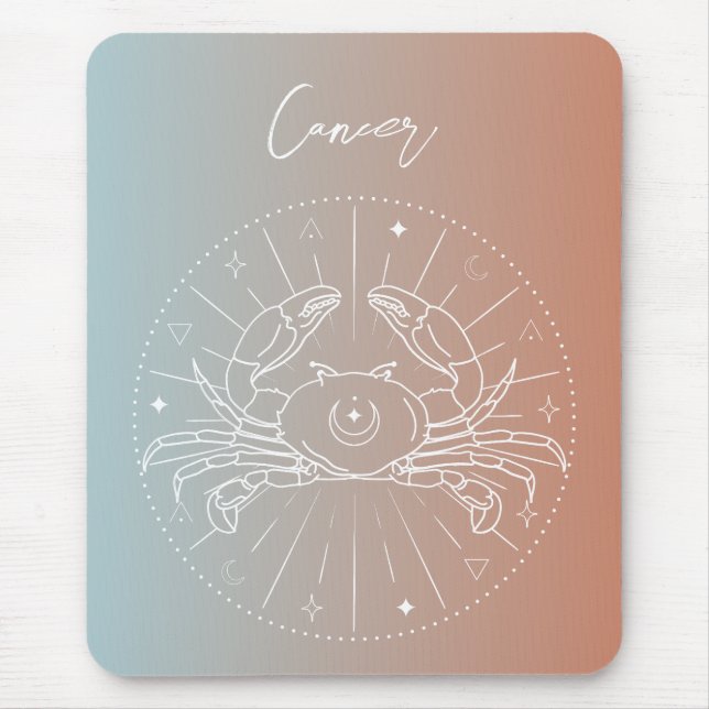 Mousepad gradiente de sinal de estrela do horóscopo zodiaco (Frente)